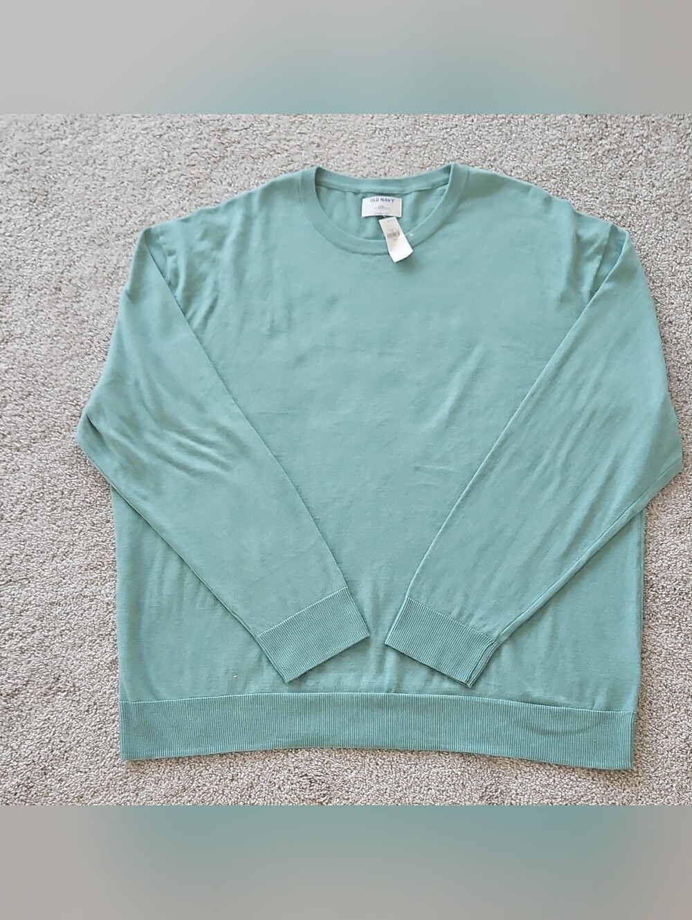 Old Navy Men's Seafoam Green Crewneck Sweater
